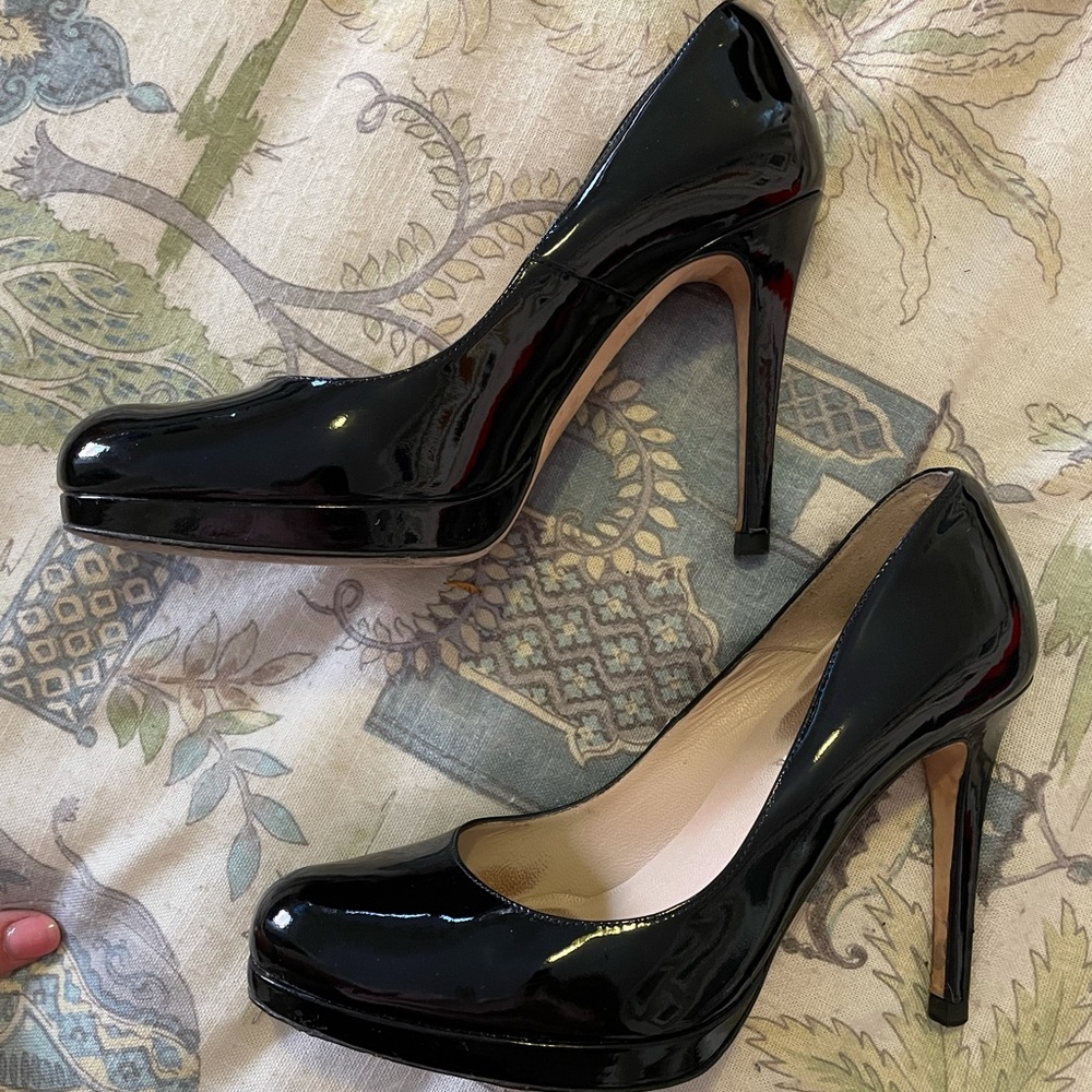LK Bennet Black Sledge Patent Heel